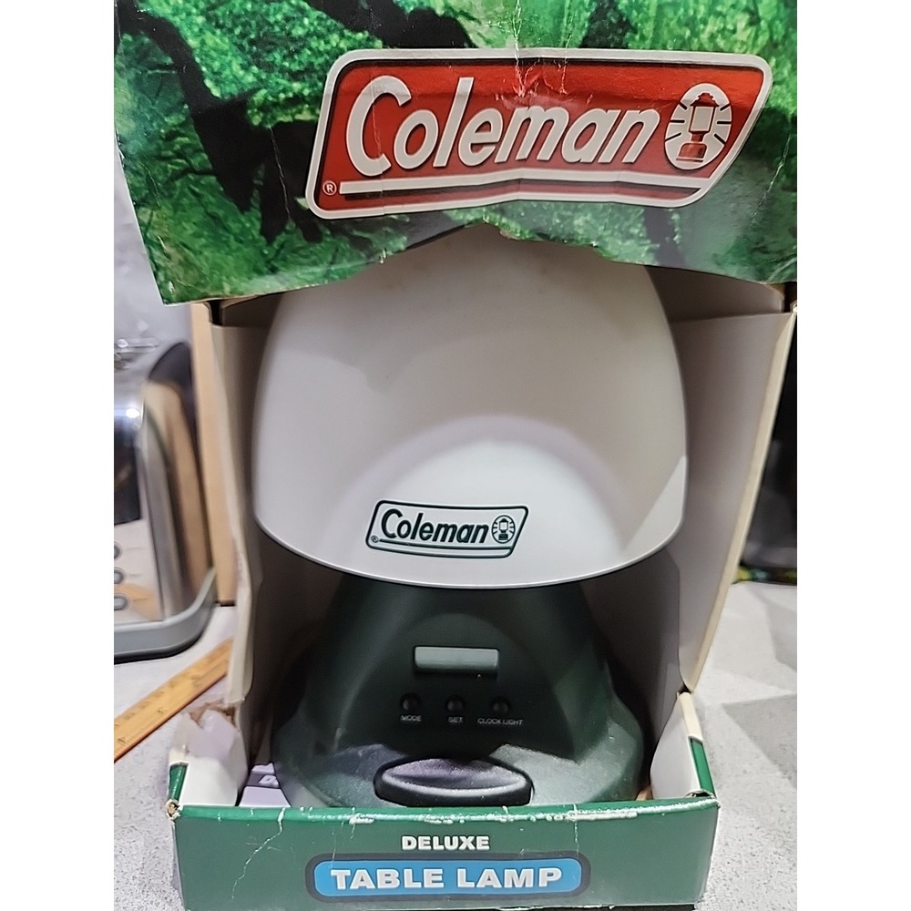 Coleman Deluxe Table Lamp Lantern Model 5372-710 with Box Untested 2003